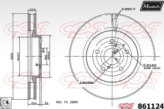 Maxtech 861260 - Brake Disc autospares.lv