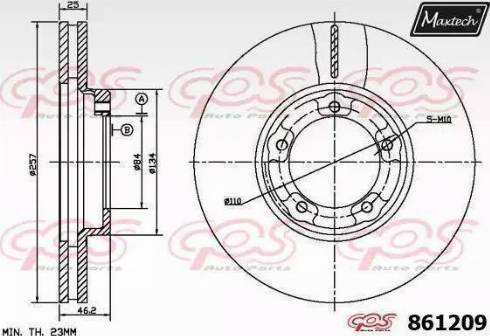 Maxtech 861209.6980 - Brake Disc autospares.lv