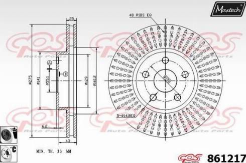 Maxtech 861217.6060 - Brake Disc autospares.lv