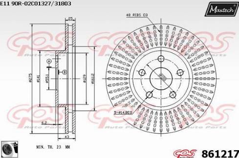 Maxtech 861217.0060 - Brake Disc autospares.lv