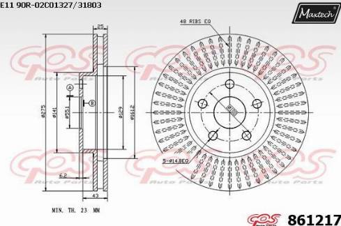 Maxtech 861217.0000 - Brake Disc autospares.lv