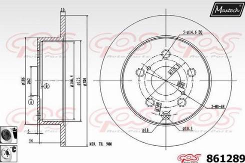 Maxtech 861289.6060 - Brake Disc autospares.lv