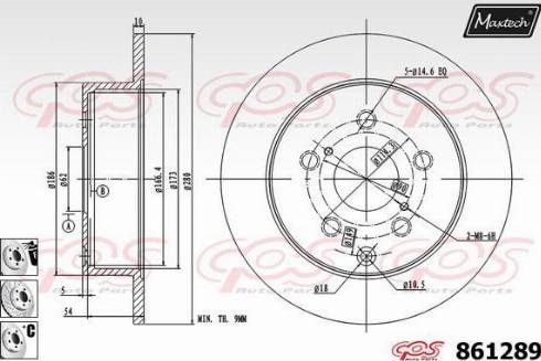 Maxtech 861289.6880 - Brake Disc autospares.lv