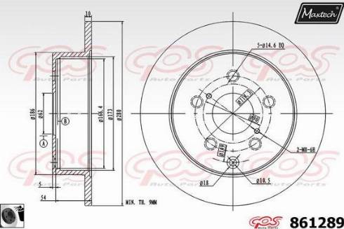 Maxtech 861289.0060 - Brake Disc autospares.lv