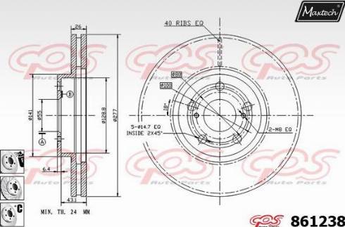 Maxtech 861238.6980 - Brake Disc autospares.lv