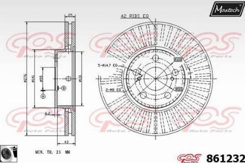 Maxtech 861232.0060 - Brake Disc autospares.lv