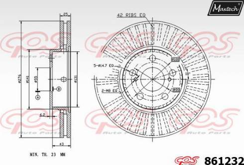 Maxtech 861232.0000 - Brake Disc autospares.lv