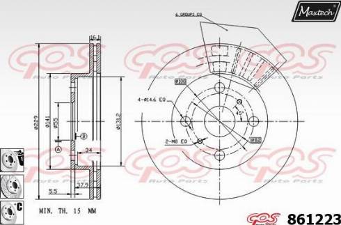 Maxtech 861223.6980 - Brake Disc autospares.lv