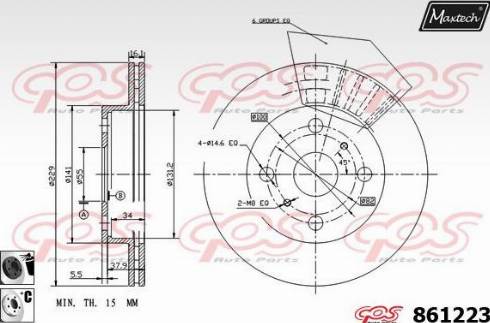 Maxtech 861223.6060 - Brake Disc autospares.lv