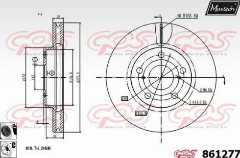 Maxtech 861277.6060 - Brake Disc autospares.lv