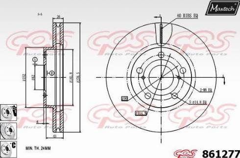 Maxtech 861277.6980 - Brake Disc autospares.lv