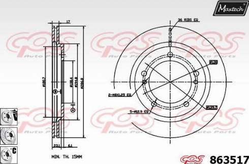 Maxtech 863517.6980 - Brake Disc autospares.lv