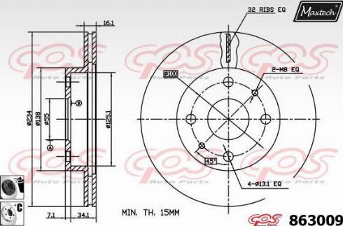 Maxtech 863009.6060 - Brake Disc autospares.lv