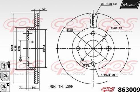 Maxtech 863009.6880 - Brake Disc autospares.lv