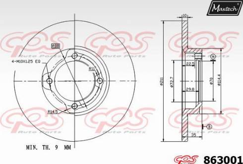 Maxtech 863001.0000 - Brake Disc autospares.lv