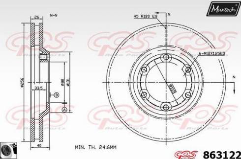 Maxtech 863122.0060 - Brake Disc autospares.lv