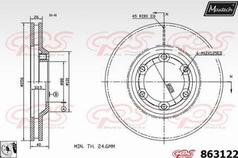 Maxtech 863122.0080 - Brake Disc autospares.lv