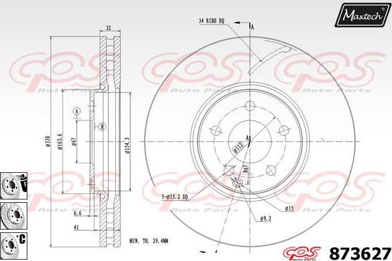 Maxtech 800104 - Bolt, brake disc autospares.lv