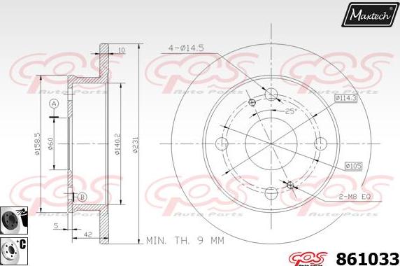 Maxtech 800110 - Bolt, brake disc autospares.lv