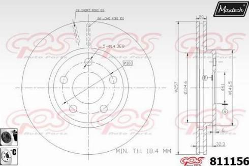 Maxtech 811156.6060 - Brake Disc autospares.lv