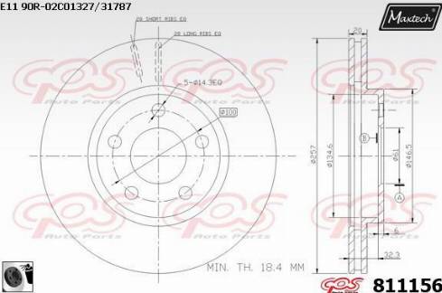 Maxtech 811156.0060 - Brake Disc autospares.lv