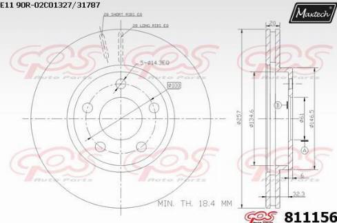 Maxtech 811156.0000 - Brake Disc autospares.lv