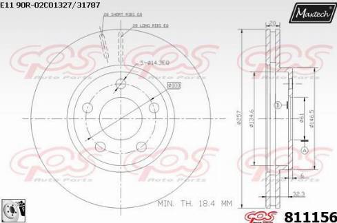 Maxtech 811156.0080 - Brake Disc autospares.lv