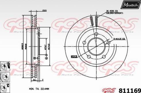 Maxtech 811169.6980 - Brake Disc autospares.lv