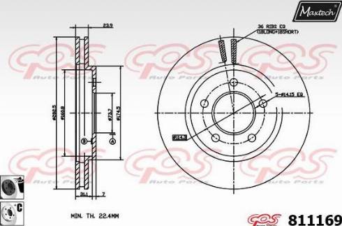 Maxtech 811169.6060 - Brake Disc autospares.lv