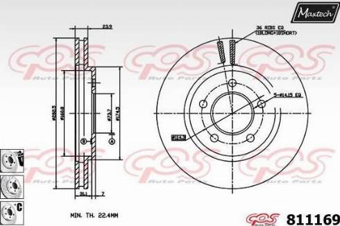 Maxtech 811169.6880 - Brake Disc autospares.lv