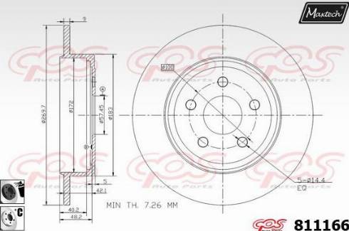 Maxtech 811166.6060 - Brake Disc autospares.lv