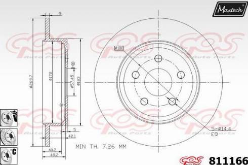 Maxtech 811166.6880 - Brake Disc autospares.lv