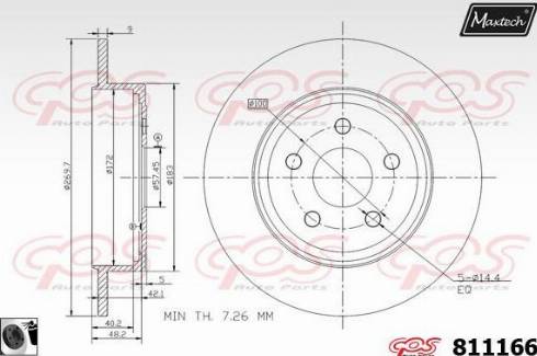 Maxtech 811166.0060 - Brake Disc autospares.lv