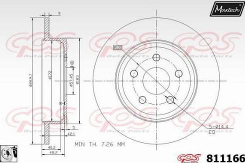 Maxtech 811166.0080 - Brake Disc autospares.lv