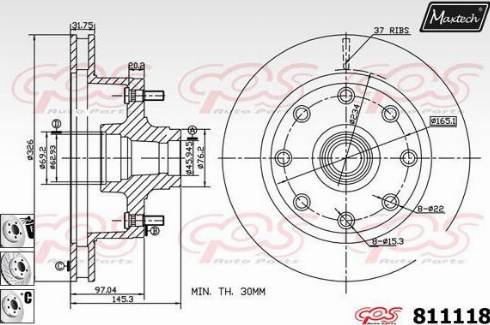 Maxtech 811118.6880 - Brake Disc autospares.lv