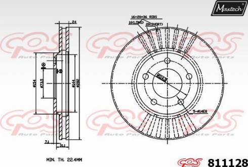 Maxtech 811128.0000 - Brake Disc autospares.lv