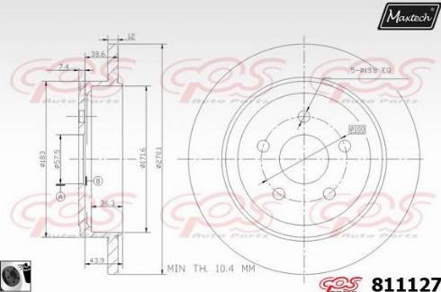 Maxtech 811127.0060 - Brake Disc autospares.lv