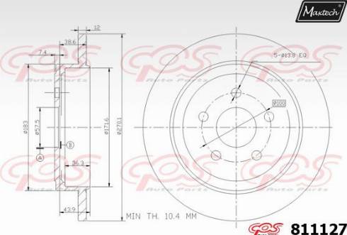 Maxtech 811127.0000 - Brake Disc autospares.lv