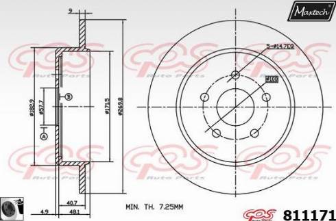 Maxtech 811171.0060 - Brake Disc autospares.lv