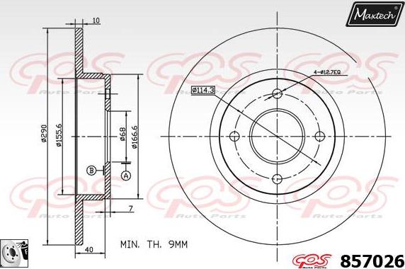 Maxtech 811171 - Brake Disc autospares.lv