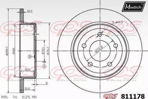 Maxtech 811178.0000 - Brake Disc autospares.lv