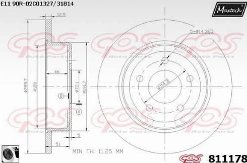 Maxtech 811178.0060 - Brake Disc autospares.lv