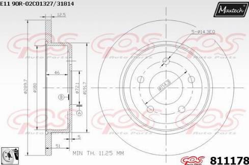 Maxtech 811178.0080 - Brake Disc autospares.lv