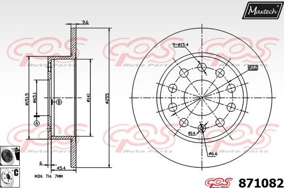 Maxtech 811178 - Brake Disc autospares.lv