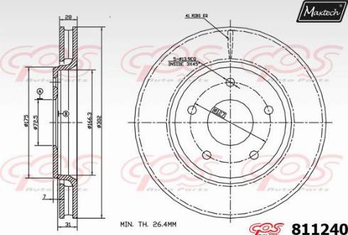 Maxtech 811240.0000 - Brake Disc autospares.lv