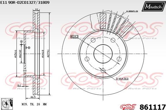 Maxtech 811219 - Brake Disc autospares.lv