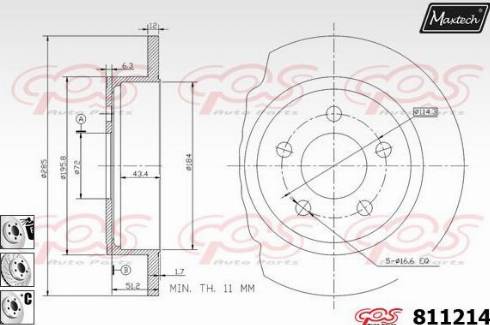 Maxtech 811214.6980 - Brake Disc autospares.lv