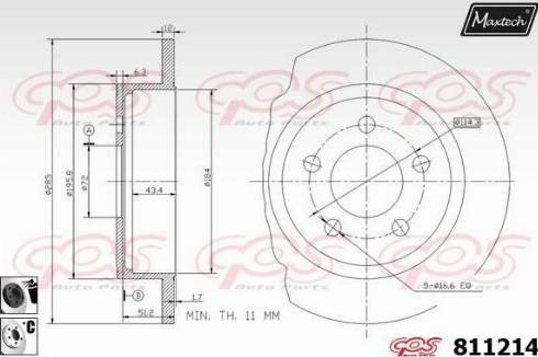 Maxtech 811214.6060 - Brake Disc autospares.lv