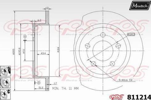 Maxtech 811214.6880 - Brake Disc autospares.lv