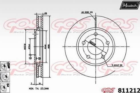 Maxtech 811212.6880 - Brake Disc autospares.lv